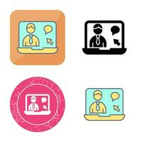Online Interview Vector Icon