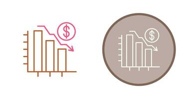 Chart Down Vector Icon