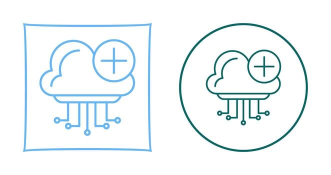 icono de vector de computación en la nube