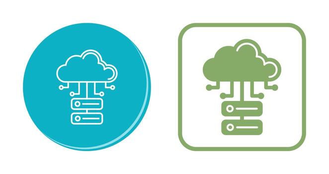 icono de vector de base de datos en la nube