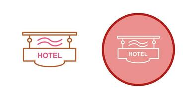 icono de vector de signo de hotel