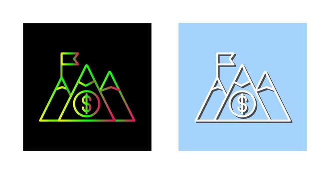 icono de vector de montaña