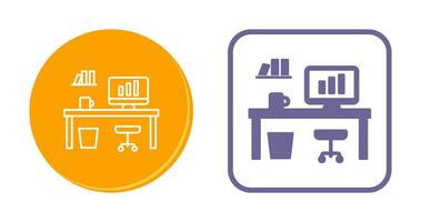 Office Desk Vector Icon