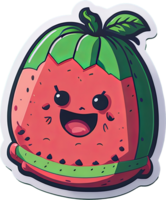 AI Generative - cute fruit cartoon png