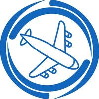 icono de vector de avión de aterrizaje