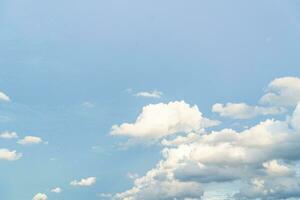 Natural sky composition. Element of design. blue sky background with tiny clouds. copy space. photo