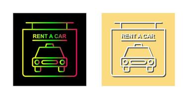 alquilar un icono de vector de coche