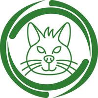 icono de vector de gato