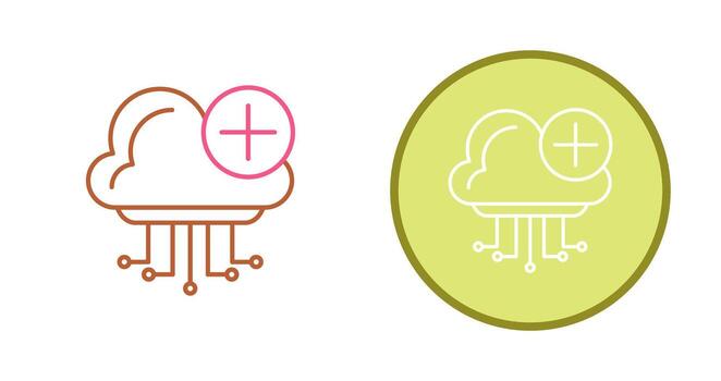 icono de vector de computación en la nube