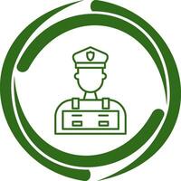 icono de vector de hombre de policía