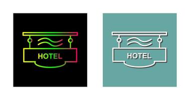 icono de vector de signo de hotel