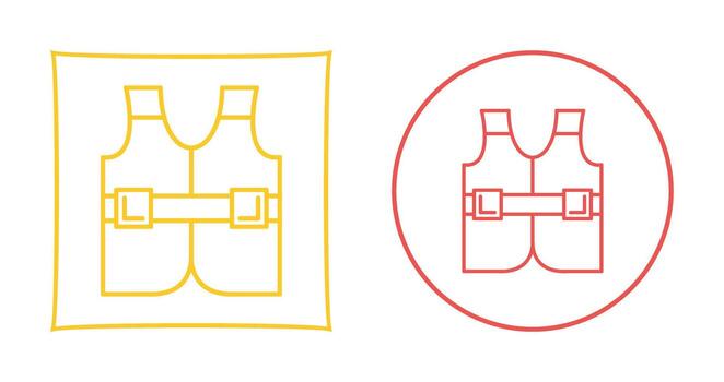 icono de vector de chaleco salvavidas