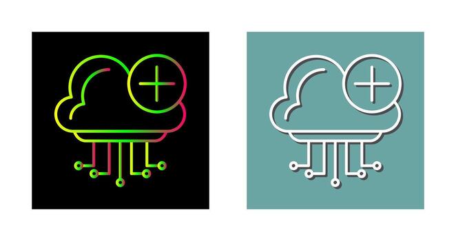 icono de vector de computación en la nube