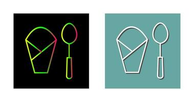 Spoon and Napkin Vector Icon