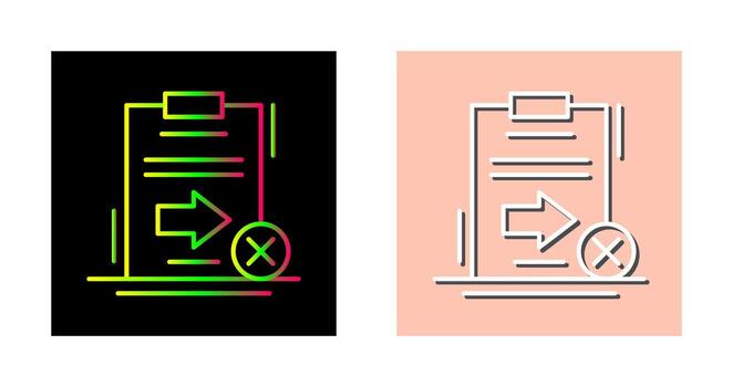 enviar icono de vector fallido