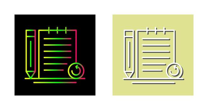 icono de vector de notas revisadas