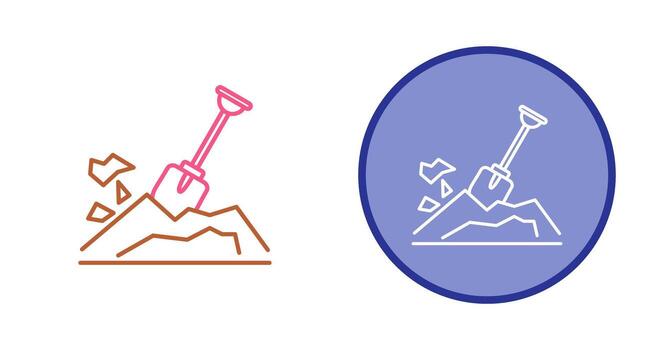icono de vector de excavación