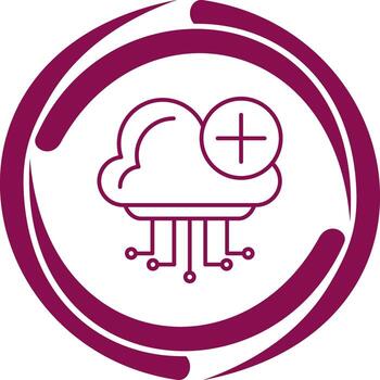 icono de vector de computación en la nube