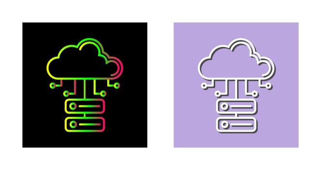 Cloud Database Vector Icon