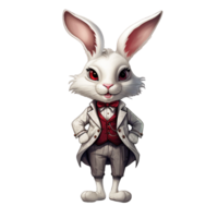 dessin animé style blanc lapin ai génératif png