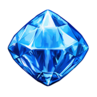 blue diamond sticker ai generative png