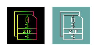 icono de vector de archivo zip