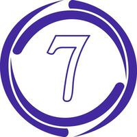 Number Seven Vector Icon