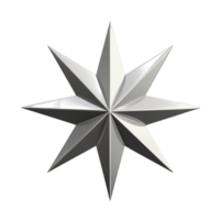 3d metal estrella aislado png ai generativo