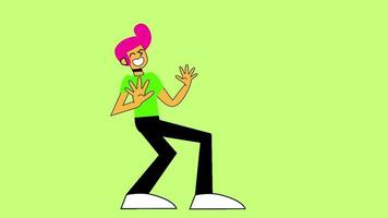 2d animated people funny dancing video