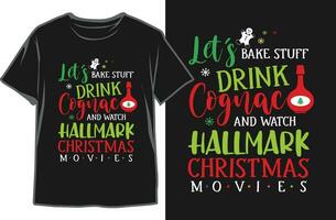 Christmas t-shirt design. Christmas beverages t-shirt vector