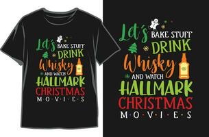 Christmas t-shirt design. Christmas beverages t-shirt vector