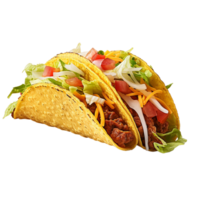 traditional mexican tacos with meat and vegetables ai generative png