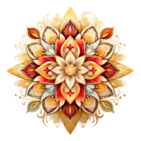 colorful beautiful hindu mandala png  ai generative