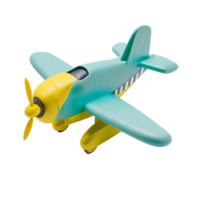 A plastic toy plane in bright colors ai generative png