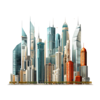 stad skyskrapa byggnad pn ai generativ png