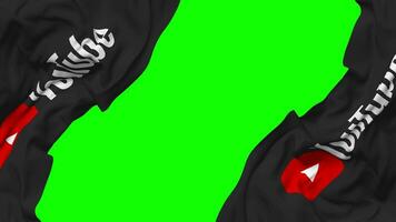 YouTube Flag Waving on Sides, Isolated with Bump Texture, 3D Rendering, Green Screen, Alpha Matte video