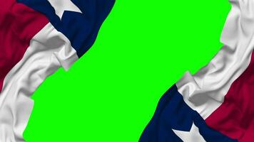 State of Texas Flag Waving on Sides, Isolated with Bump Texture, 3D Rendering, Green Screen, Alpha Matte video