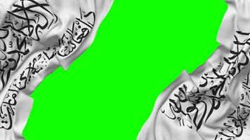 Afghanistan Flag Waving on Sides, Isolated with Bump Texture, 3D Rendering, Green Screen, Alpha Matte video