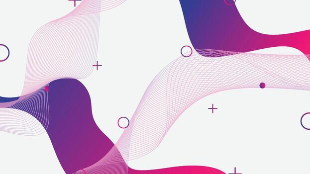 blanco rojo y púrpura degradado dinámica fluido formas resumen antecedentes vector