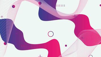 White red and purple gradient dynamic fluid shapes abstract background vector