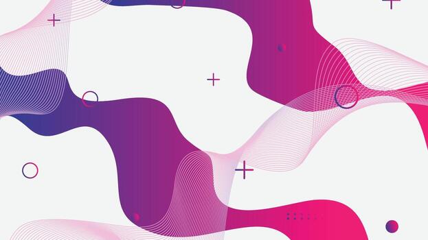 blanco rojo y púrpura degradado dinámica fluido formas resumen antecedentes vector