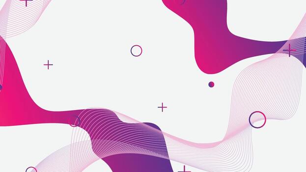 blanco rojo y púrpura degradado dinámica fluido formas resumen antecedentes vector