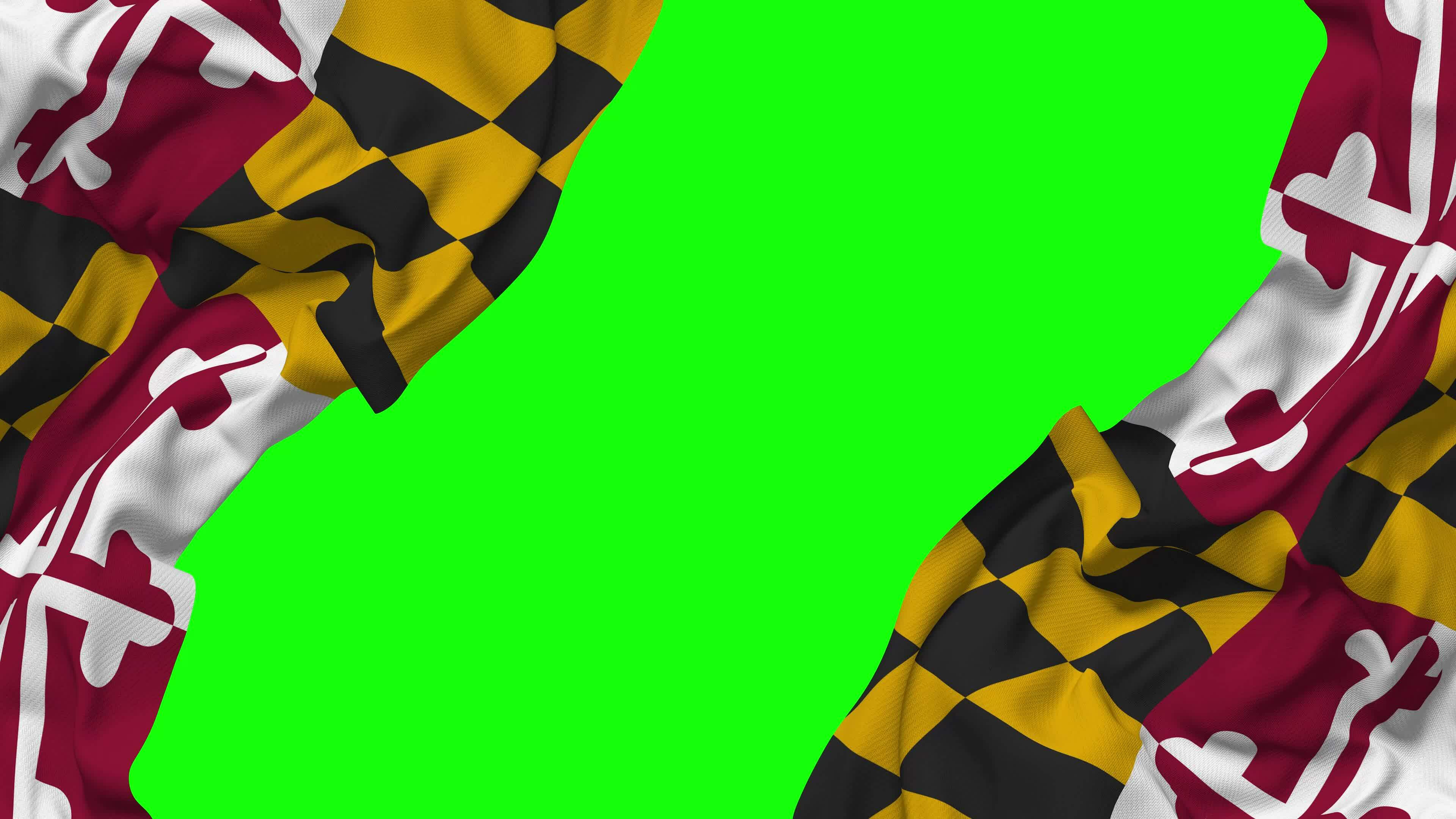 State Of Maryland Flag Waving On Sides Isolated With Bump Texture 3D state-of-maryland-flag-waving-on-sides-isolated-with-bump-texture-3d