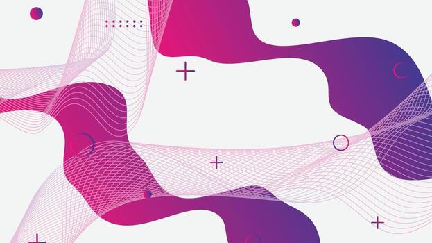 blanco rojo y púrpura degradado dinámica fluido formas resumen antecedentes vector