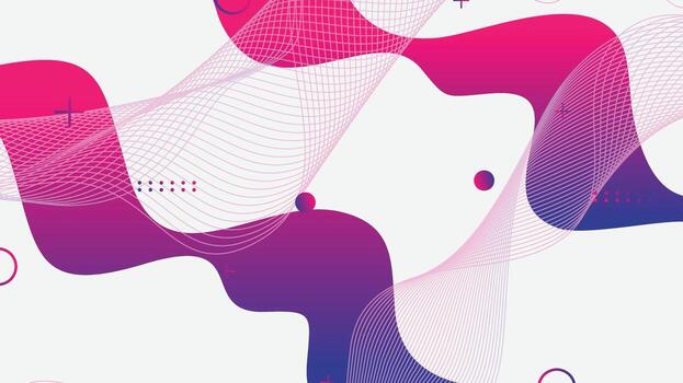 blanco rojo y púrpura degradado dinámica fluido formas resumen antecedentes vector