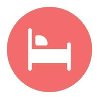 Hotel Services Flat Circular Icon vector