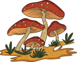 A couple of Mushroom vector