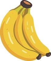 Illustration vector banana on white background