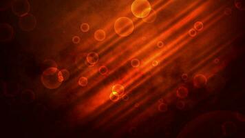 Bubbles float on a red gradient background with reflected light. video