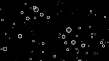 ar bolhas Aumentar em uma Preto fundo video